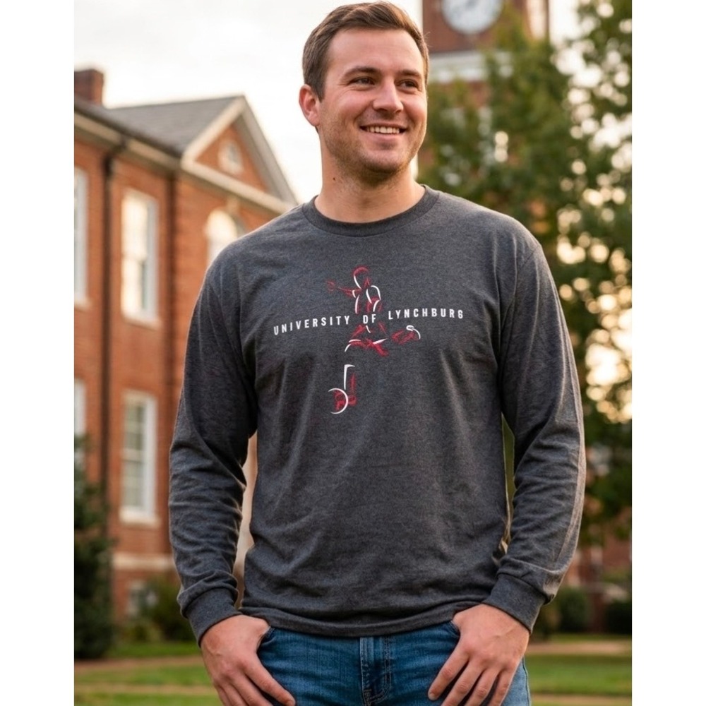 University of Lynchburg Hornets Mens Soccer Tee Shirt XL Charcoal CI Sport New